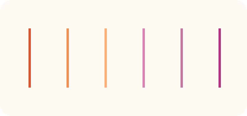 The lesbian flag color scheme