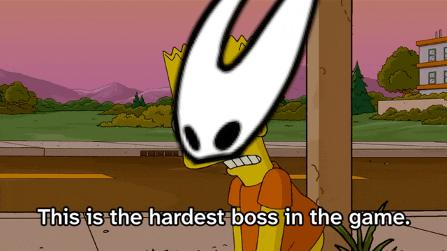 Hornet says, “This is the hardest boss in the game.” The third boss in the game says, “The hardest boss so far.”